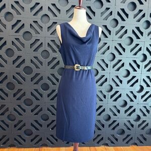 St. Johns | Milano Knit Cowl Neck Dress in Navy